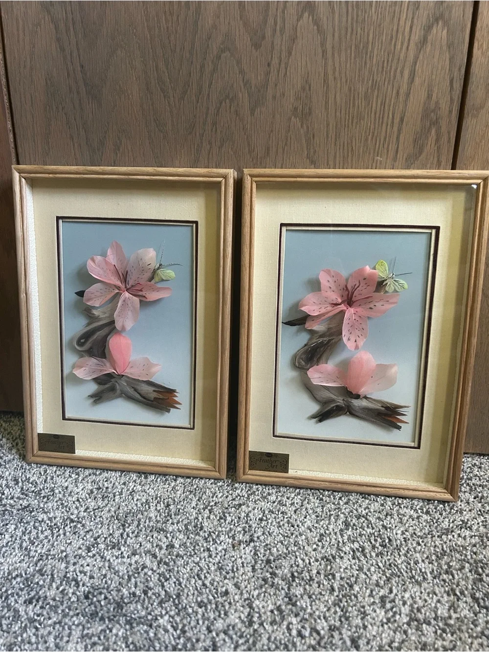 CAC Feather Art Collectors Item - Pink Flowers